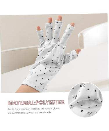 FOMIYES 4 Pairs Nail Gloves Protection Gloves for Manicures Uv Gloves for Gel Manicures Gel Nails Gloves Uv Lamp Glove for Gel Nails Nail Gel Polyester Light Fingerless Miss - Buy Online on GoSupps.com