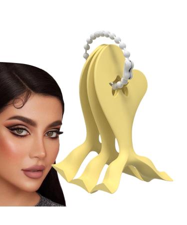 Eyeliner Stencil Tool Eyeliner Makeup Stencil 3 Piece Eyeshadow Contour Guide for Beginners Eyelash Shaper Tool Beauty Tool for Business Stage Presentations Home Yellow