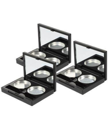 Mipcase 3pcs Empty Makeup Eyeshadow Box Plastic Empty Eyeshadow Palette Cosmetics Organizer for Makeup Eyeshadow Highlight Powder