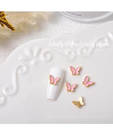 FEIlei 5Piece Colorful Metal Butterfly Nail Decoration Butterfly Charm for DIY Manicure - Buy Online on GoSupps.com