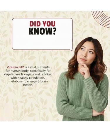 Plant-Based True B12 Supplements for Men & Women Folic Acid & Spirulina | Supports Energy Better Absorption (60 Tablets) - Buy Online on GoSupps.com