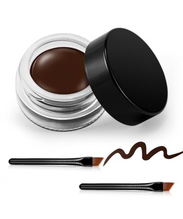 Erinde Erinde Braun Gel Eyeliner Waterproof Long-Lasting Cream High Intensity Pigment Friction Resistant Brown with 2 Brushes 04#