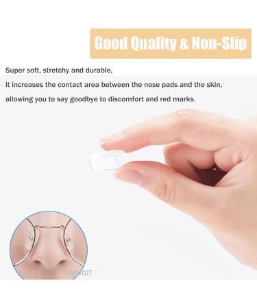 Buy Clip-On Silicone Nose Pad Covers for Glasses | Non-Slip Protective Shells (5 Pairs White M Size) - Enhance Comfort & Grip - Buy Online on GoSupps.com