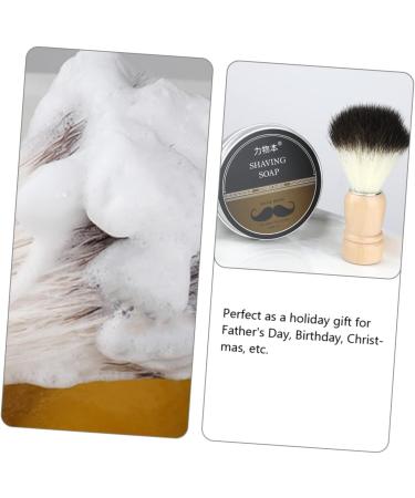 Minkissy Shaving Foam Shell Clips Set | Metal Shaving Brush & Cup with Stand | Body Care & Hairdresser Accessories | Travel-Friendly | 12x8.5cm Black - Buy Online on GoSupps.com