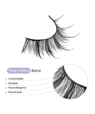 Manga-Shadow Natural Look Mink Lashes 5-Pack - Calesi False Lashes Wispy & Clear Fake Eyelashes - Buy Online on GoSupps.com