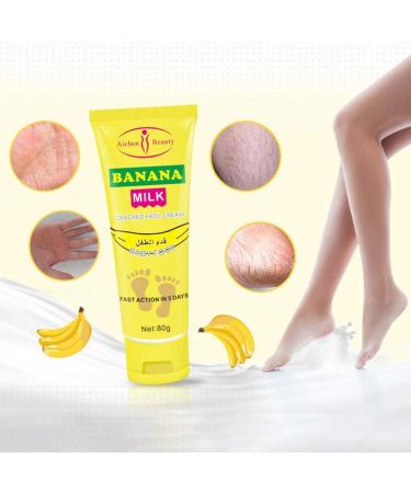 AICHUN BEAUTY Cracked Heel Cream Foot Care Banana Milk Cream Repair Relieves Rough Dry Skin Baby Foot Chilblains Hyperkeratosis 80g - Buy Online on GoSupps.com