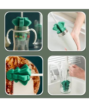Jbnmvc 3Pcs Christmas Tree Shape Retractable Cup Brush Sponge Long Handle Telescopic Wineglass Coffe Tea Glass Bottle - Buy Online on GoSupps.com