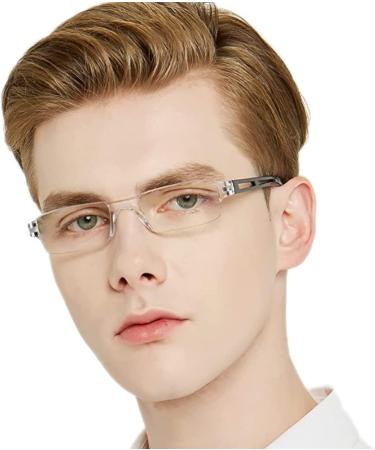 Hubeye 4 Pack Frameworkless Reading Glasses - Anti-Blue Light Eyewear for Men & Women - Black 3.50 Diopters with Glasses Holster - Buy Online on GoSupps.com