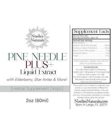Pine Needle Plus+ Herbal Extract Drops - Immune Support with Elderberry and Star Anise - Buy Online on GoSupps.com