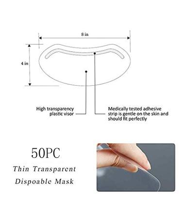 Kalolary 50 Pcs Hairdressing Transparent Visors - Haircut & Coloring Facial Protection for Salons - Buy Online on GoSupps.com