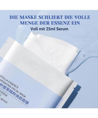 Shefave Centella Asiatica Face Mask B5 Hyaluronic Cloth Masks Face 10 Pieces Repair Masks Beauty After Sun Deep Hydration Skin Soothing Korean Face Mask Elastic and Smooth - Buy Online on GoSupps.com