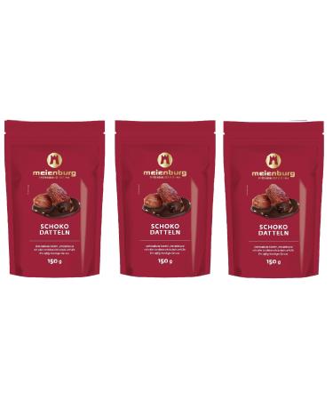 Meienburg chocolate dates | dried dates covered in chocolate | 3x 150g bag