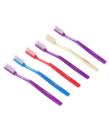SUPVOX 6pcs Premium Manual Hard Bristle Toothbrush for Adult Teeth Stain Cleaning (Random)