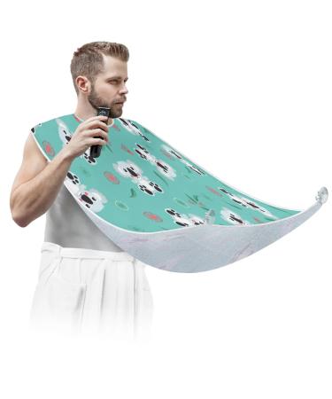 Beard Bib Apron Beard Bib Hair Catcher for Men Shaving and Trimming Non-Stick Waterproof Beard Cape Grooming Cloth Cute Koalas Pattern