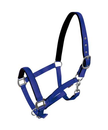 York Horse Halter Fluo soft padded stable halter pasture halter noseband (pony blue) pony blue