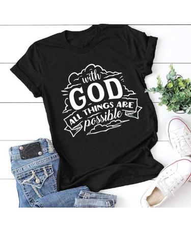 Faith Does Not Make Things Easy Women's Christian Tee - Positive Messages Graphic T-shirt XXL - Buy Online on GoSupps.com