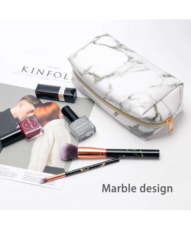 Betroy 2-Piece Marble Cosmetic Bags Set | Waterproof PU Leather Makeup & Pencil Case | Stylish Travel Wash Bag for Women - Buy Online on GoSupps.com