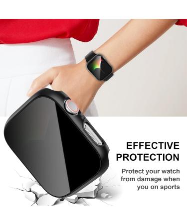 Cuteey 2 Pack Apple Watch Series 8/7 Privacy Screen Protector Case 45mm - Anti-Spy Glass Hard PC Cover Bumper - Black, 45mm - Buy Online on GoSupps.com