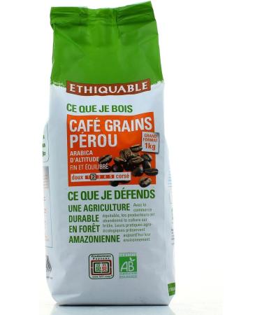  G n rique Ethicable Arabica Coffee Beans from Peru Organic 1 kg 1 kg Pack of 2 Sold as a Lot - Buy Online on GoSupps.com