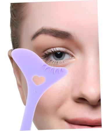 IWOWHERO Eyeliner Stamp Template Mascara Shield Reusable Silicone Eyeliner Stencils Eye Makeup Aid Tool Eyelash Stencils Reusable Eye Makeup Tools Protection Purple Eye Shadow 12.00X6.00X0.50CM Purple - Buy Online on GoSupps.com