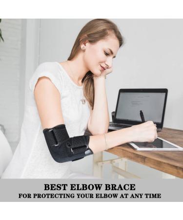 Night Elbow Brace with Metal Splints for Cubital Tunnel Syndrome and Tennis Elbow - Adjustable Support for Men and Women - Buy Online on GoSupps.com