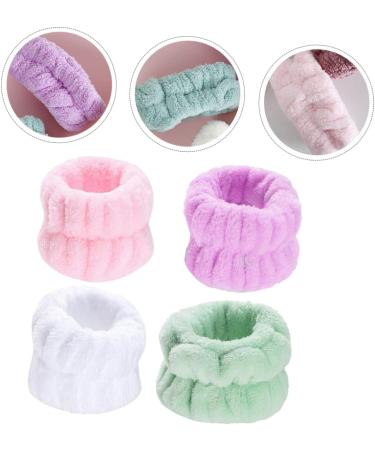 minkissy 4 Pairs Wristband Skincare Headbands Wrist Wash Band Cosmetic Hair Band Sweat Bands for Wrists Shower Hair Band Facial Hair Band Make up Hair Headbands Plush Sweatband Spa Miss - Buy Online on GoSupps.com