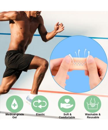 Toe Protection Silicone Caps - 14 Pieces for Blister Prevention | Durable Large Toe Pads for Men & Women - Buy Online on GoSupps.com