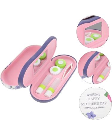 PartyKindom Double Layer Glasses Case - 2 Sets Purple Mini Travel Accessories with Flocking Cloth for Eyewear Protection - Buy Online on GoSupps.com