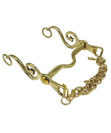 Kandare Spanish Baroque Portugi Show 12.5 13.5 15.5 16.5 gold or silver colors Tysons including chin chain (15.5 gold colors) 15.5 gold colors