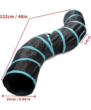 Baguuaray Cat Tunnel Collapsible 2 Way Interactive Pet Play Toy for Indoor Outdoor - Ideal for Puppy, Kitten, Rabbits, Guinea Pig - Buy Online on GoSupps.com