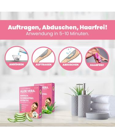 100g Aloe Vera Hair Removal Powder for Men & Women - Painless Depilatory Cream for Body & Intimate Areas - International Shipping Available - Buy Online on GoSupps.com