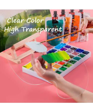 Acrylic Artist Paint Palette 11.8 x 7.9 inches - Non-Stick Oil Paint Mixing Palette - Easy Clean Transparent Oval Art Pallet (2 PCS) - Medium Size - Buy Online on GoSupps.com