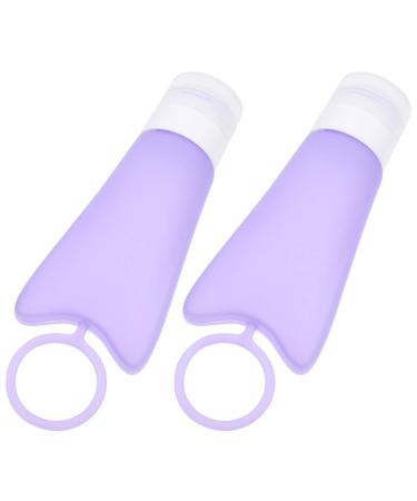 MILISTEN 1 Set 2 Silica Gel Bottle Travel Bottle Toiletry Containers for Travel Liquid Soap Travel Size Toiletries Travel Toiletries Body Wash Lotion Holders Soap Dispenser Purple Filling
