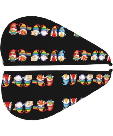 LGBT Gnome Microfiber Hair Towel | Super Absorbent Coral Velvet Wrap for Women - Quick Dry for Long Curly & Thick Hair - Buy Online on GoSupps.com