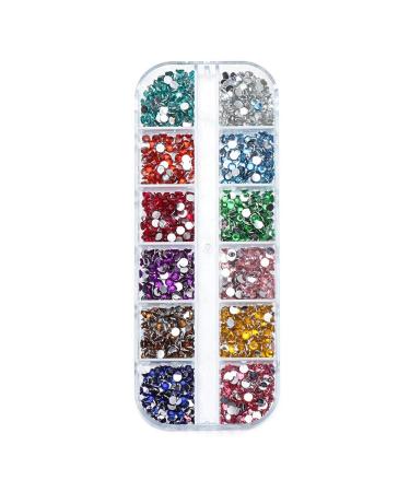 For Manicure Accessories 3mm Jelly Gems Colorful Beads Design Flatback Nail Rhinestones Crystal Nail Stones(01)
