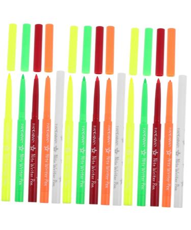 NOLITOY 15 Pcs Halloween Paint Pen Women Makeup Tool Eyeliner Pencil Eye Liner Fluorescence Liner Plastic 12.00X0.80X0.80CMx3pcs Assorted Colorx3pcs