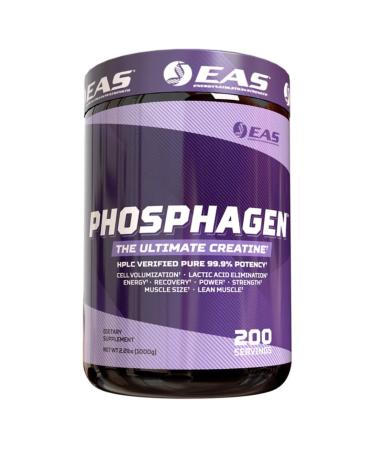 EAS Phosphagen Ultimate Creatine Powder | Power, Strength, Muscle Size, & Cell Volumization | Pure 99.9% Potency | 200 Servings (Unflavored) 2.2 Pound (Pack of 1)
