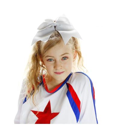 DEEKA 12PCS 8 Large Cheer Hair Bows Ponytail Holder for Teen Girls - Pink Sports Elastic Bands (Pack of 12) - Buy Online on GoSupps.com