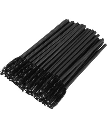 Latwne 50 pcs New Professional Disposable Eyelashes Mascara Brushes Cosmetic Brush Black - Buy Online on GoSupps.com