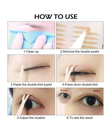Invisible Double Eyelid Stickers Tape Set with Fork Rod & Tweezer - 960 Pcs | Instant Eyelid Lift for Droopy Monolids - Buy Online on GoSupps.com