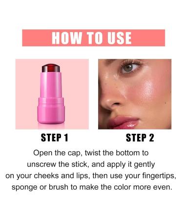 Milk Jelly Blush Stick - 0.18 Oz Cooling Water Tint for Lips & Cheeks | 4-Piece Pack with 1 000+ Swipes - Buy Online on GoSupps.com