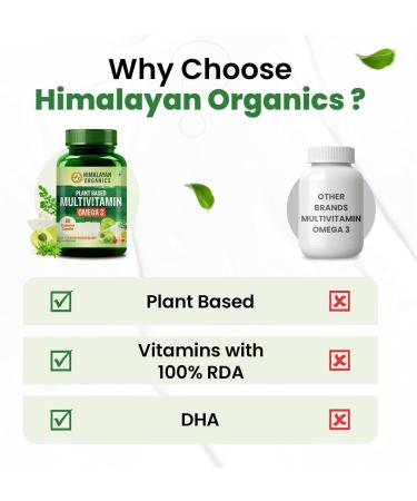 Generic Vegan Omega-3 Capsules with plant based Multivitamin EPA DHA 25+ Ingredients - 60 veg capsules - Buy Online on GoSupps.com