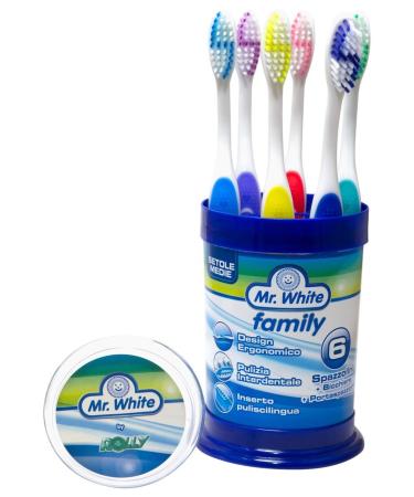 MR White JR set 6 toothbrushes