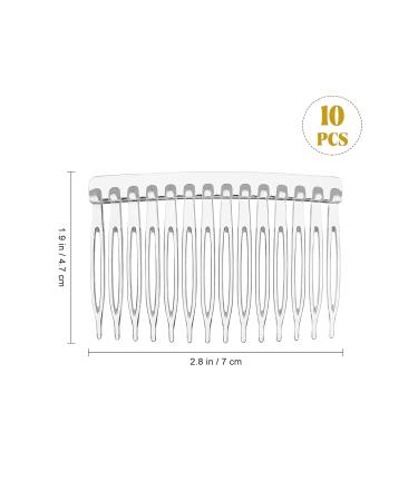 Buy Transparent Plastic Hair Clip Combs - Stylish Side Combs for Effortless Hair Styling | International Shipping Available - Buy Online on GoSupps.com