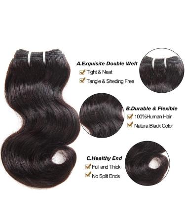 10 10 10+10 Body Wave Bundles with Frontal | Brazilian 100% Remy Human Hair | HD Lace Frontal | 150% Density | Nature Color - Buy Online on GoSupps.com