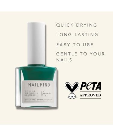 NAILKIND Green Nail Polish - Snake Charmer - Bright Nail Varnish - Vegan Nail Lacquer + Peta Certified + Cruelty Free - Quick Drying & Long Lasting - Chip Resistant Manicure - 8ml - Buy Online on GoSupps.com
