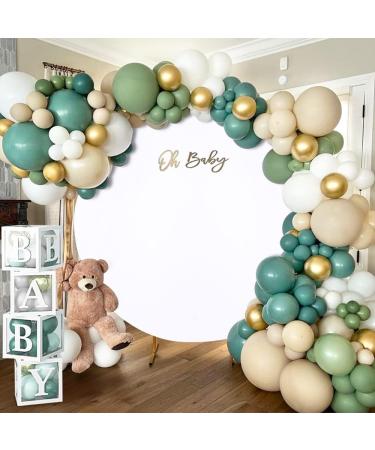 White Round Backdrop Cover 7.2x7.2ft White Circle Birthday Photo Photography Background for Party Baby Shower Wedding Decorations 7.2x7.2ft-Diameter White - Buy Online on GoSupps.com