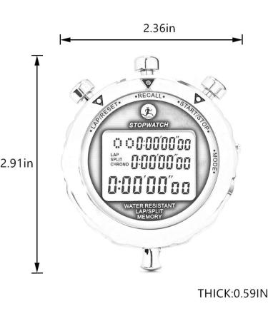 Rolilink Digital Stopwatch Timer - 100 Lap Metal Stop Watch for Sports Competition - Buy Online on GoSupps.com