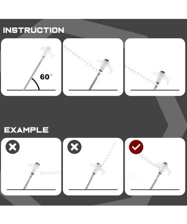 18 Heavy Duty Metal Camping Tent Stakes with Luminous Head - Ground Anchor Pegs with Hex Head Driver and Storage Box - Buy Online on GoSupps.com