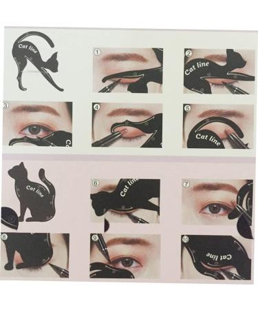 DRESSOOS Stencils 2pcs Plate Smoky Shadow Professional Shape Liner Pvc Eyeshadow Matte Eye Multifunction Guide Cat Eye Stencil - Buy Online on GoSupps.com